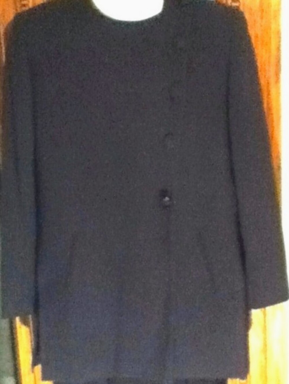 Vtg Jones New York Skirt Suit Off-Centered Buttons on Jacket Front Black? Sz 14